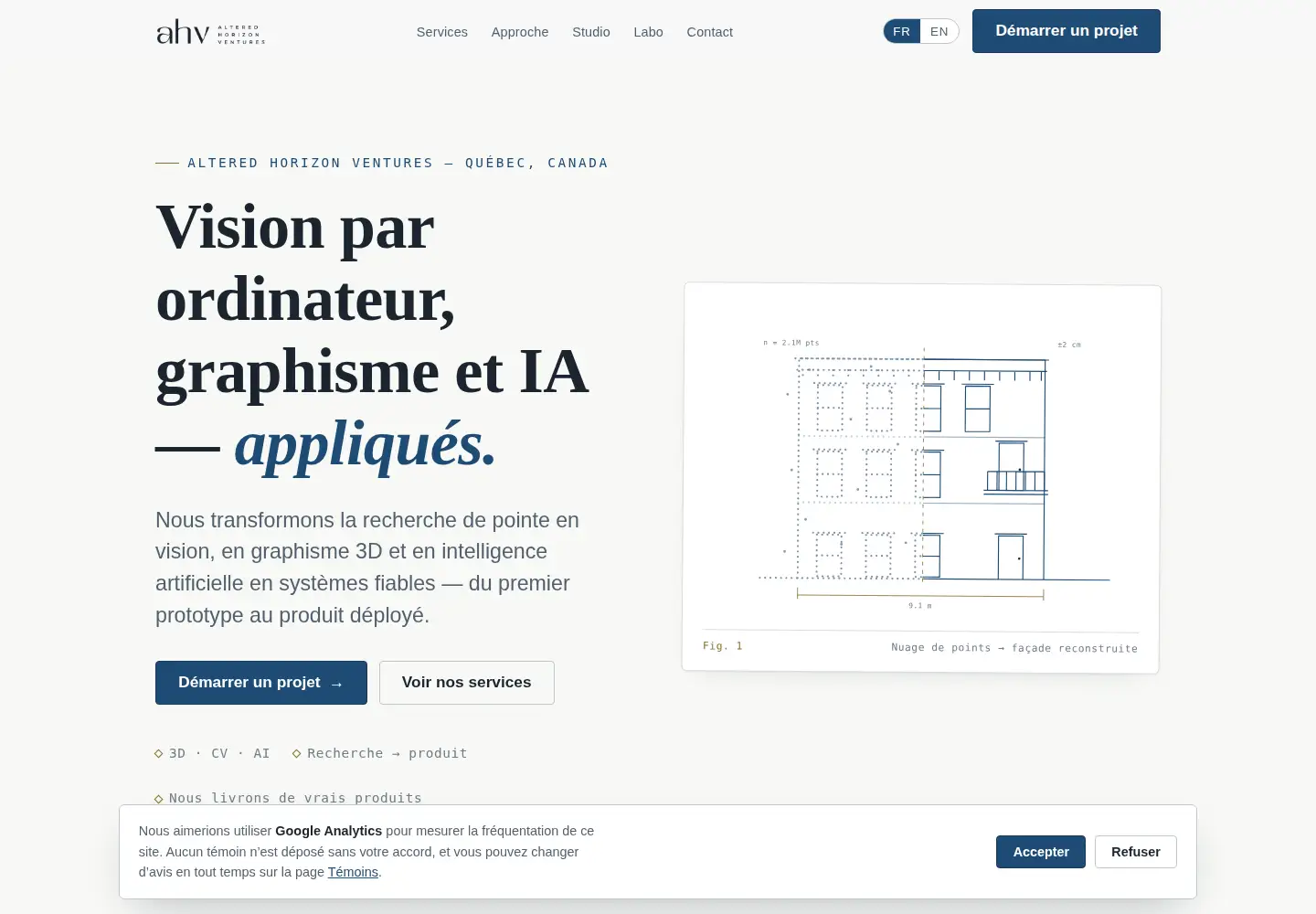 Screenshot of alteredhorizonventures.com