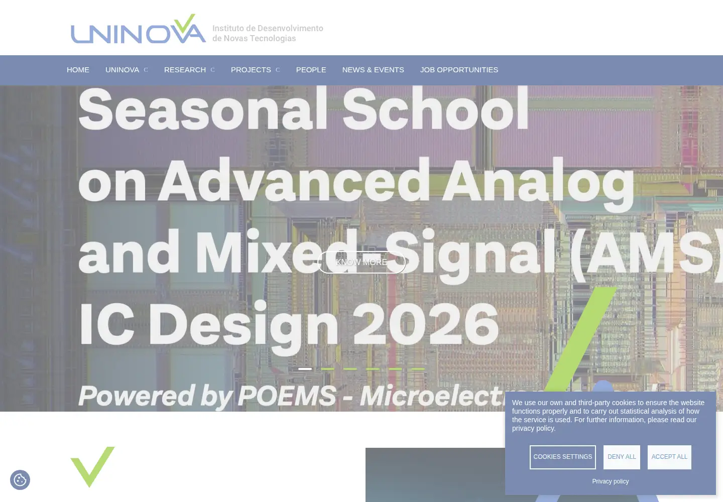 Screenshot of uninova.pt