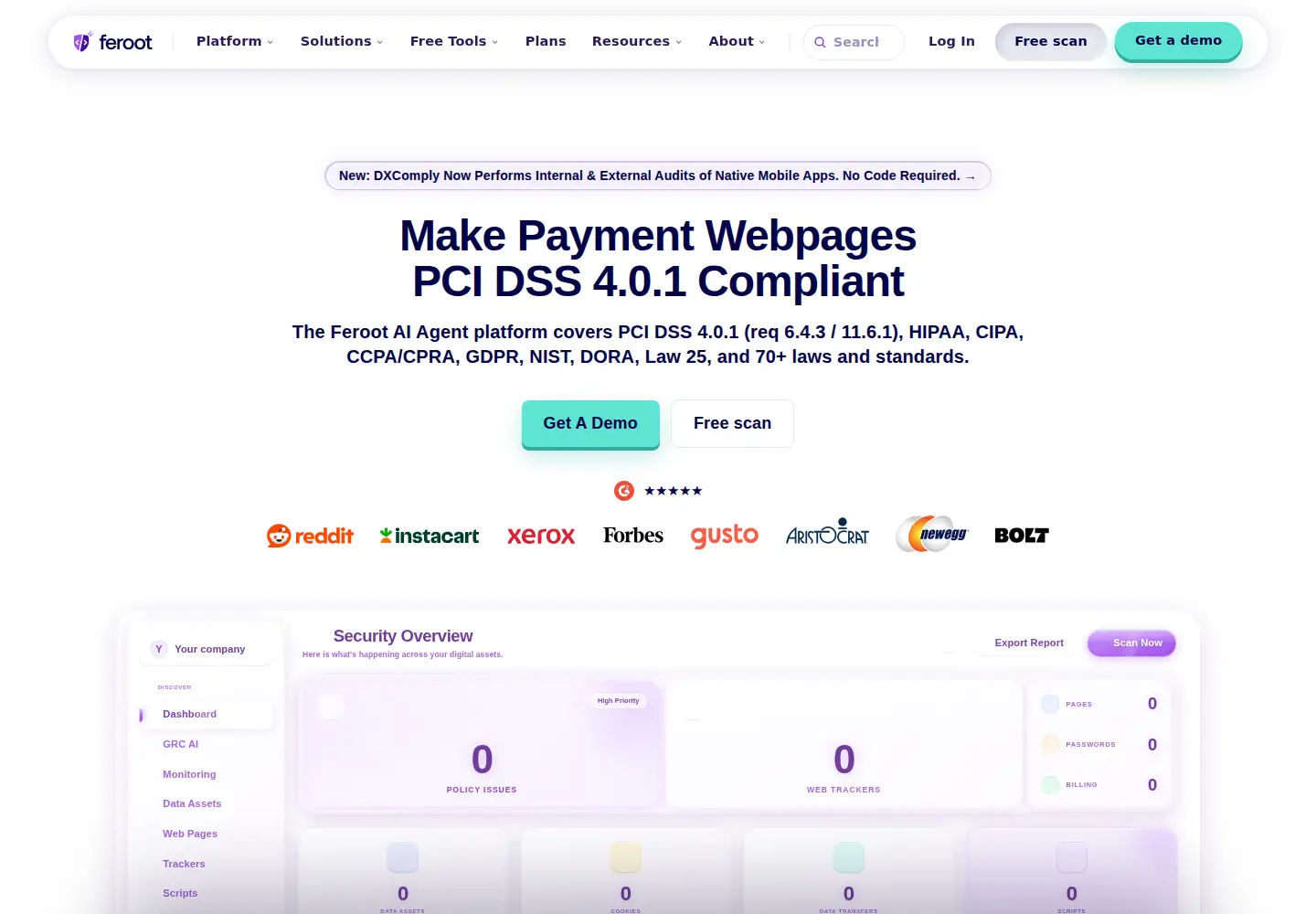 Screenshot of feroot.com