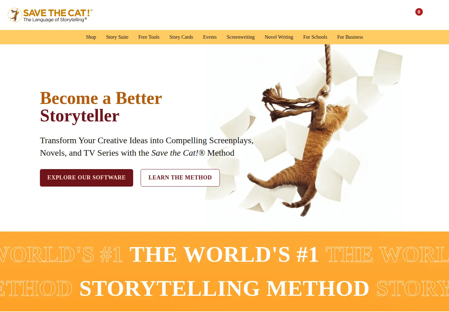 Screenshot of savethecat.com