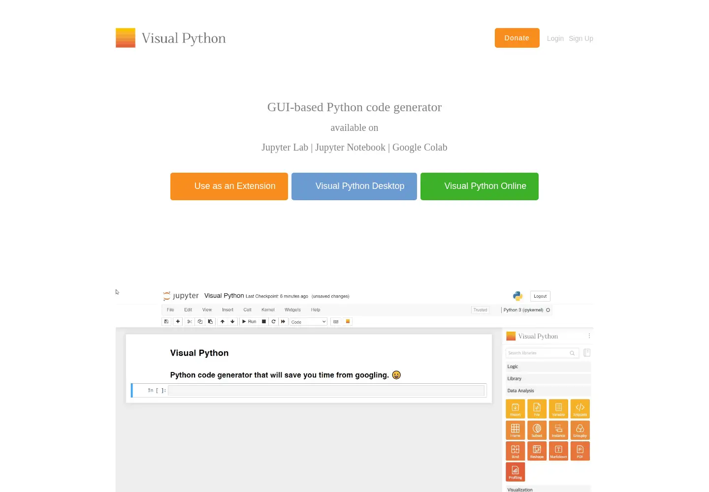 Screenshot of visualpython.ai