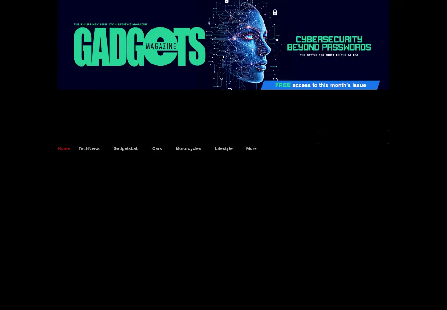 Screenshot of gadgetsmagazine.com.ph