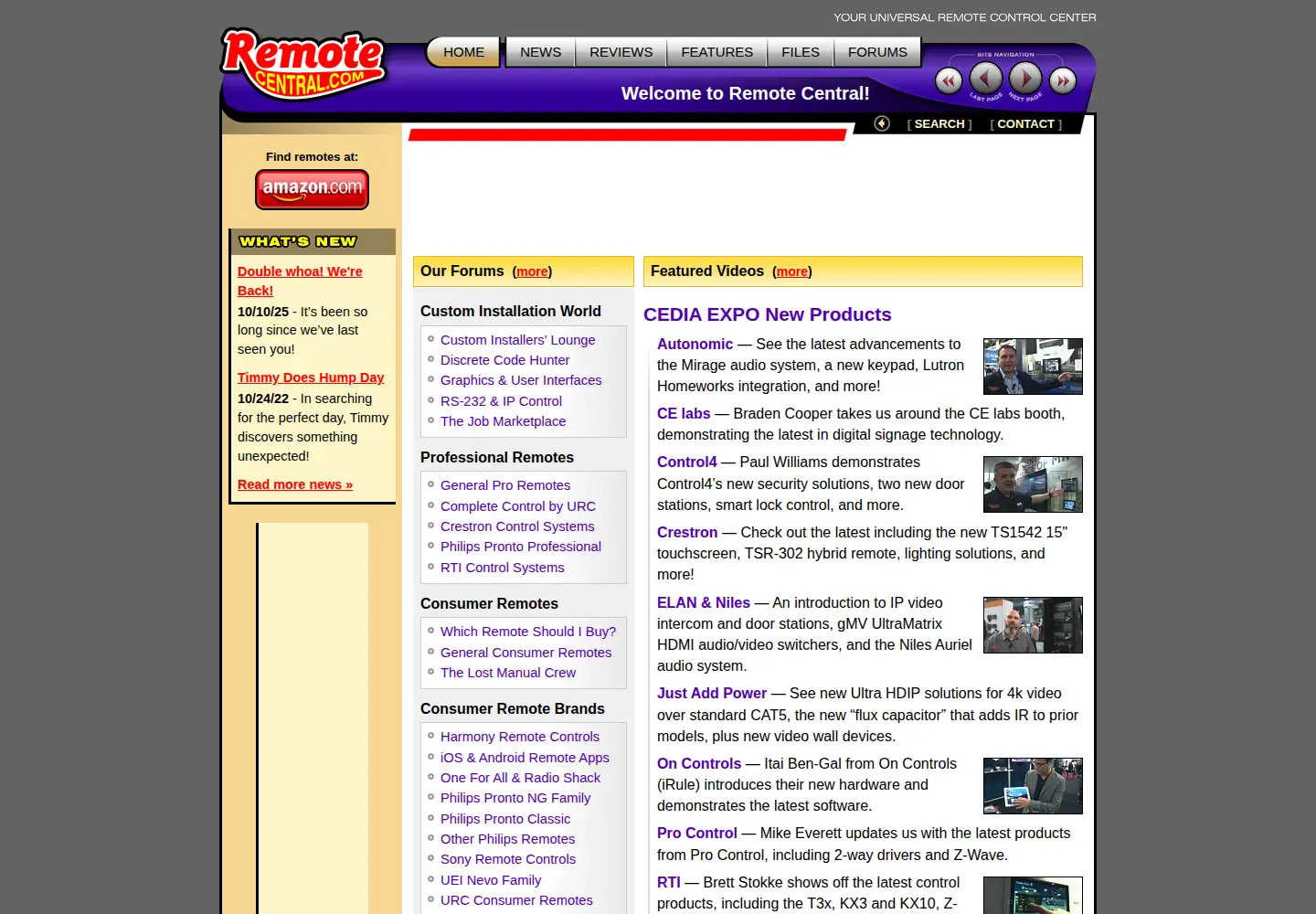 Screenshot of remotecentral.com