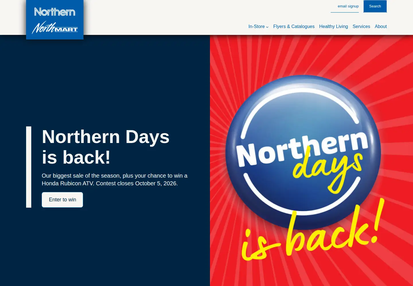 Screenshot of northmart.ca