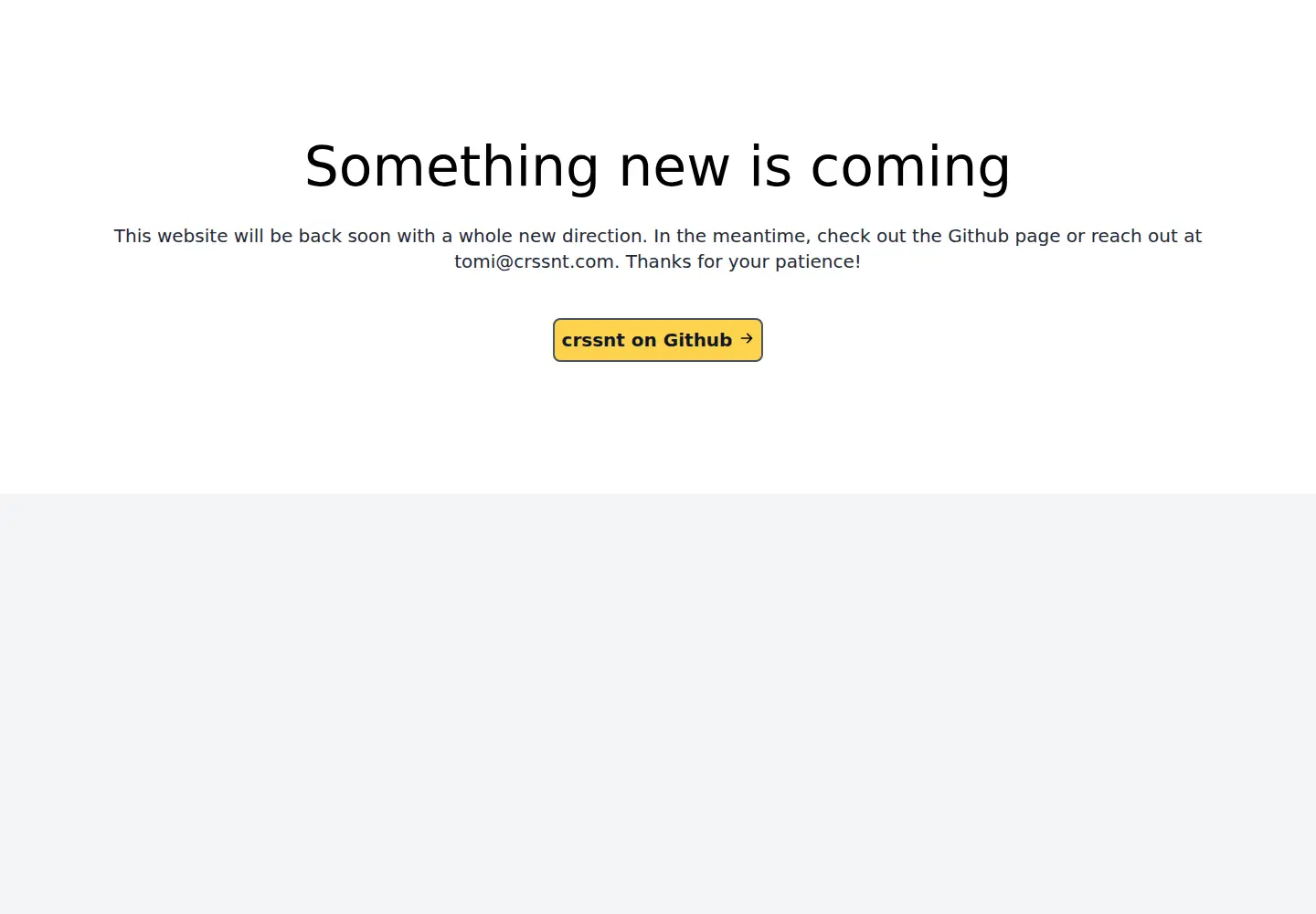 Captured homepage of crssnt.com in the current scan