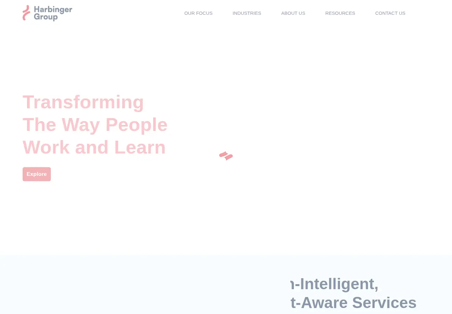 Screenshot of harbingergroup.com