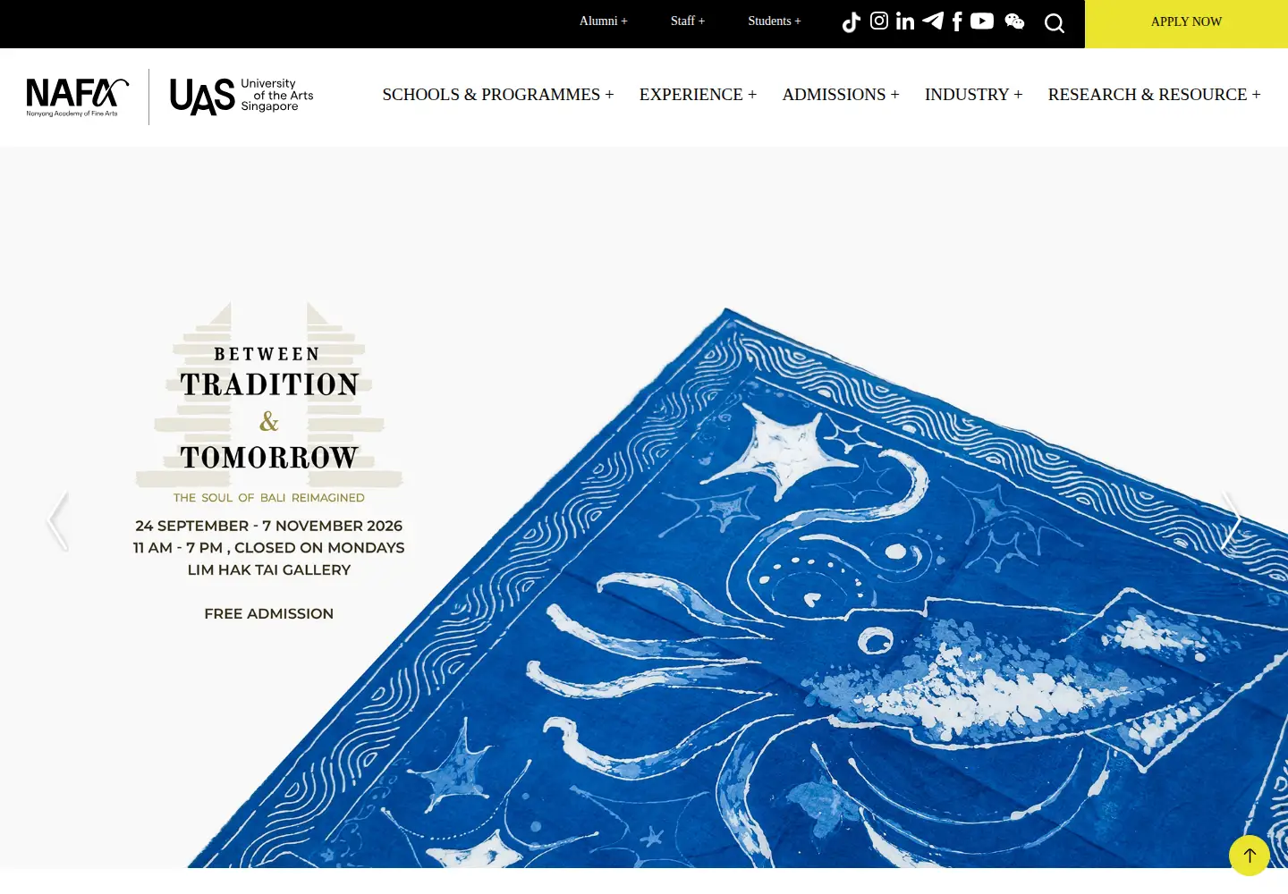Screenshot of nafa.edu.sg