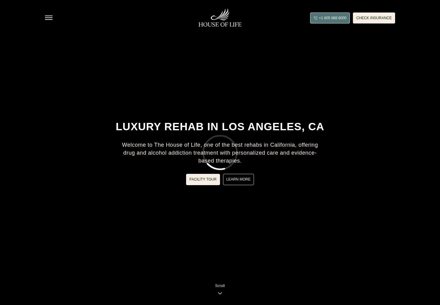 Screenshot of thehouseoflife.com