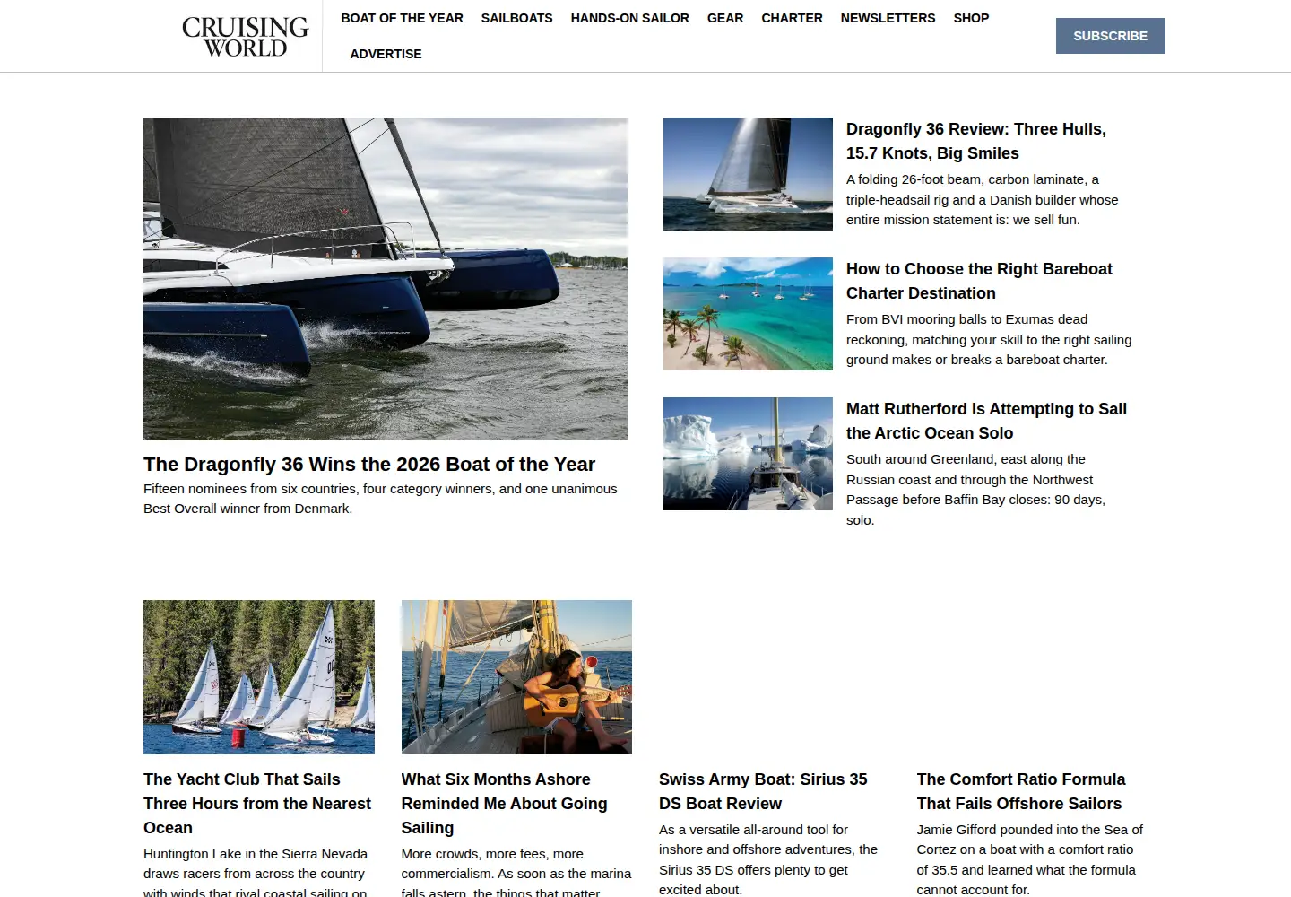 Screenshot of cruisingworld.com