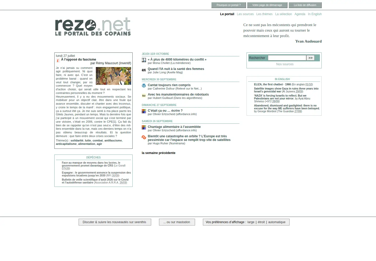 Screenshot of rezo.net
