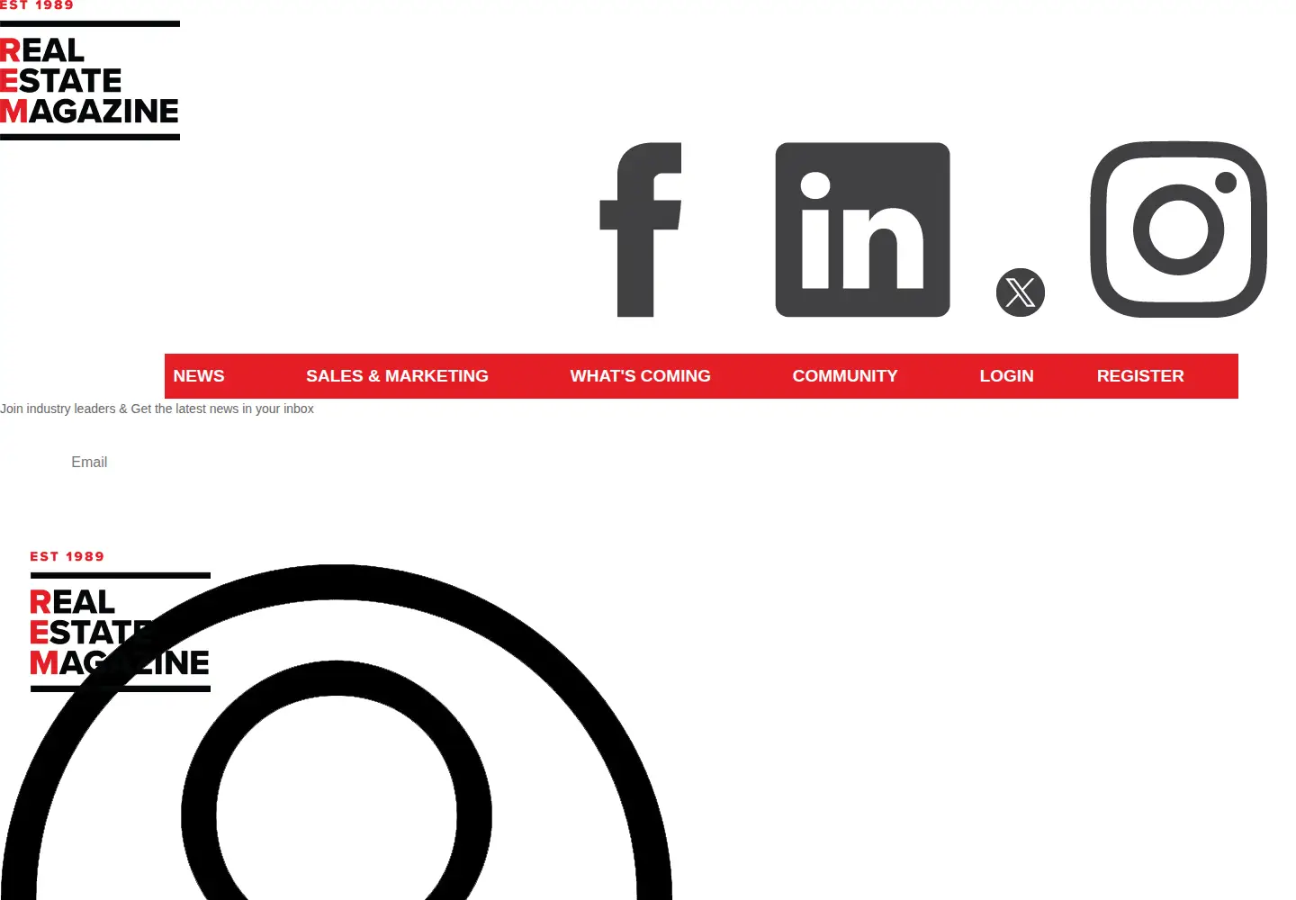 Screenshot of realestatemagazine.ca