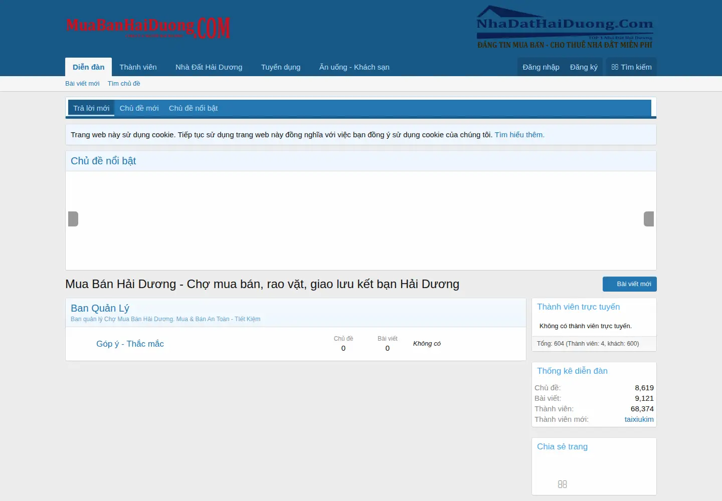 Screenshot of muabanhaiduong.com