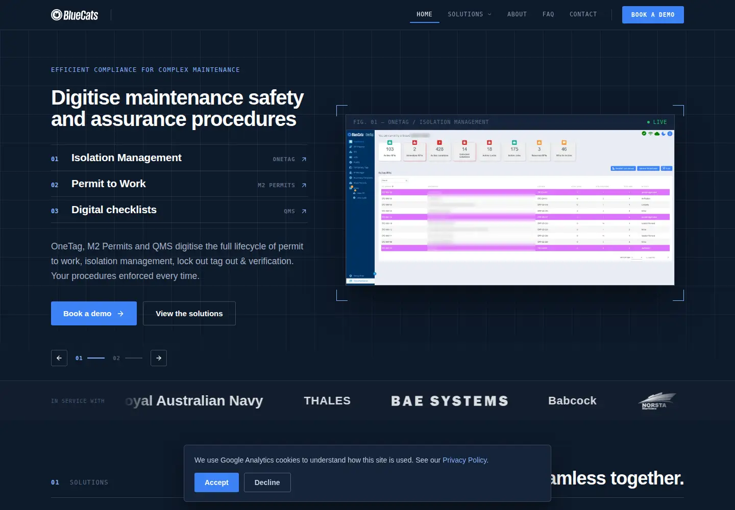 Screenshot of bluecats.com