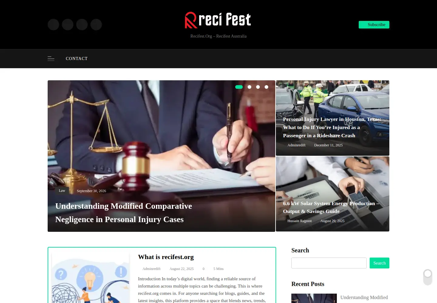 Screenshot of recifest.org