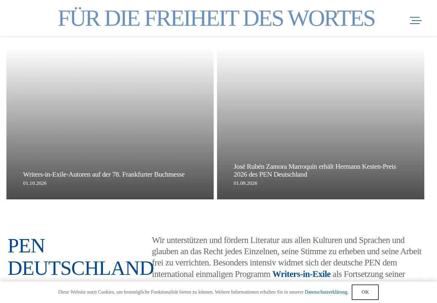 Screenshot of pen-deutschland.de