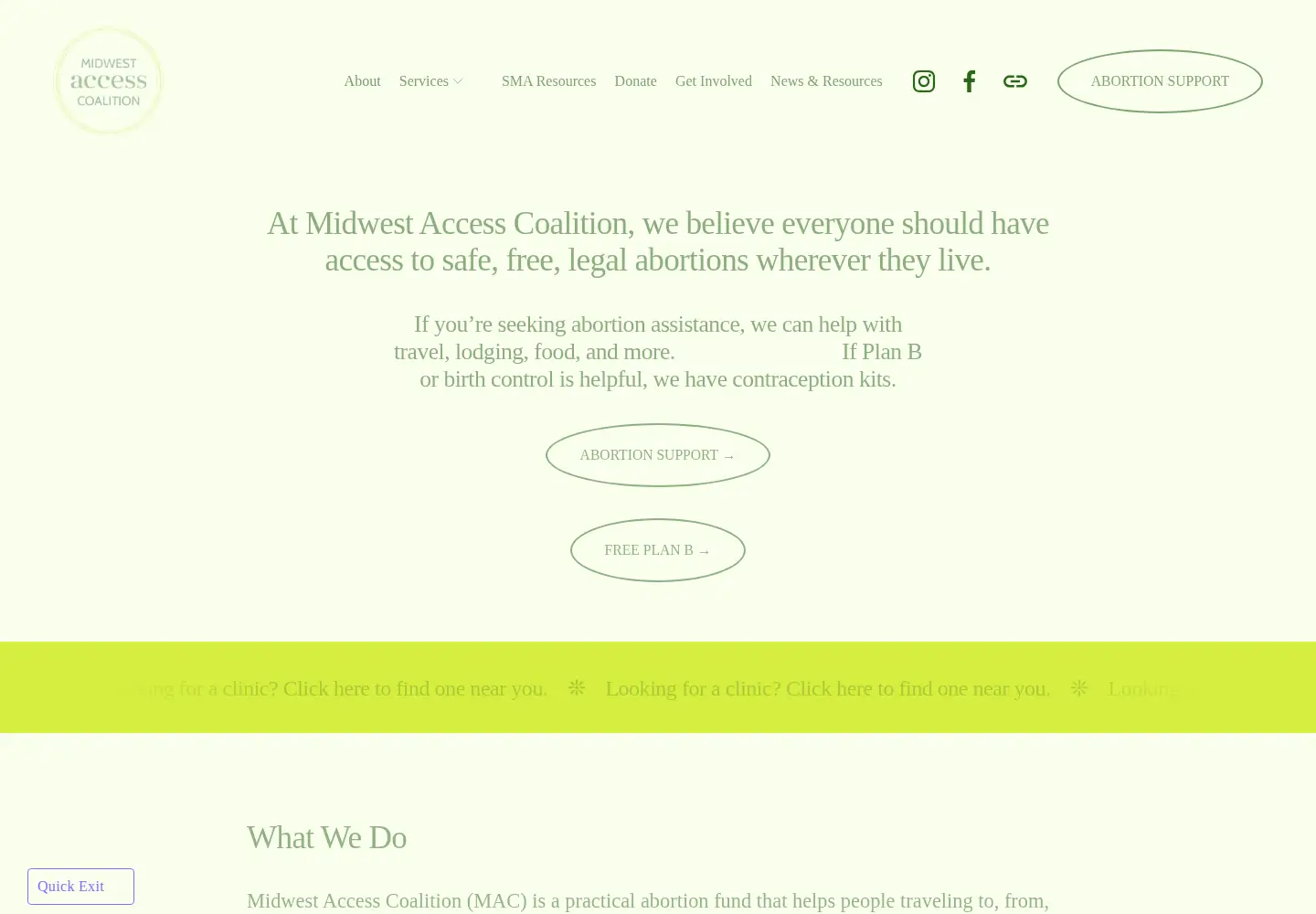 Screenshot of midwestaccesscoalition.org