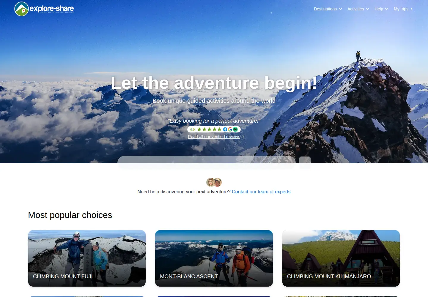 Screenshot of explore-share.com
