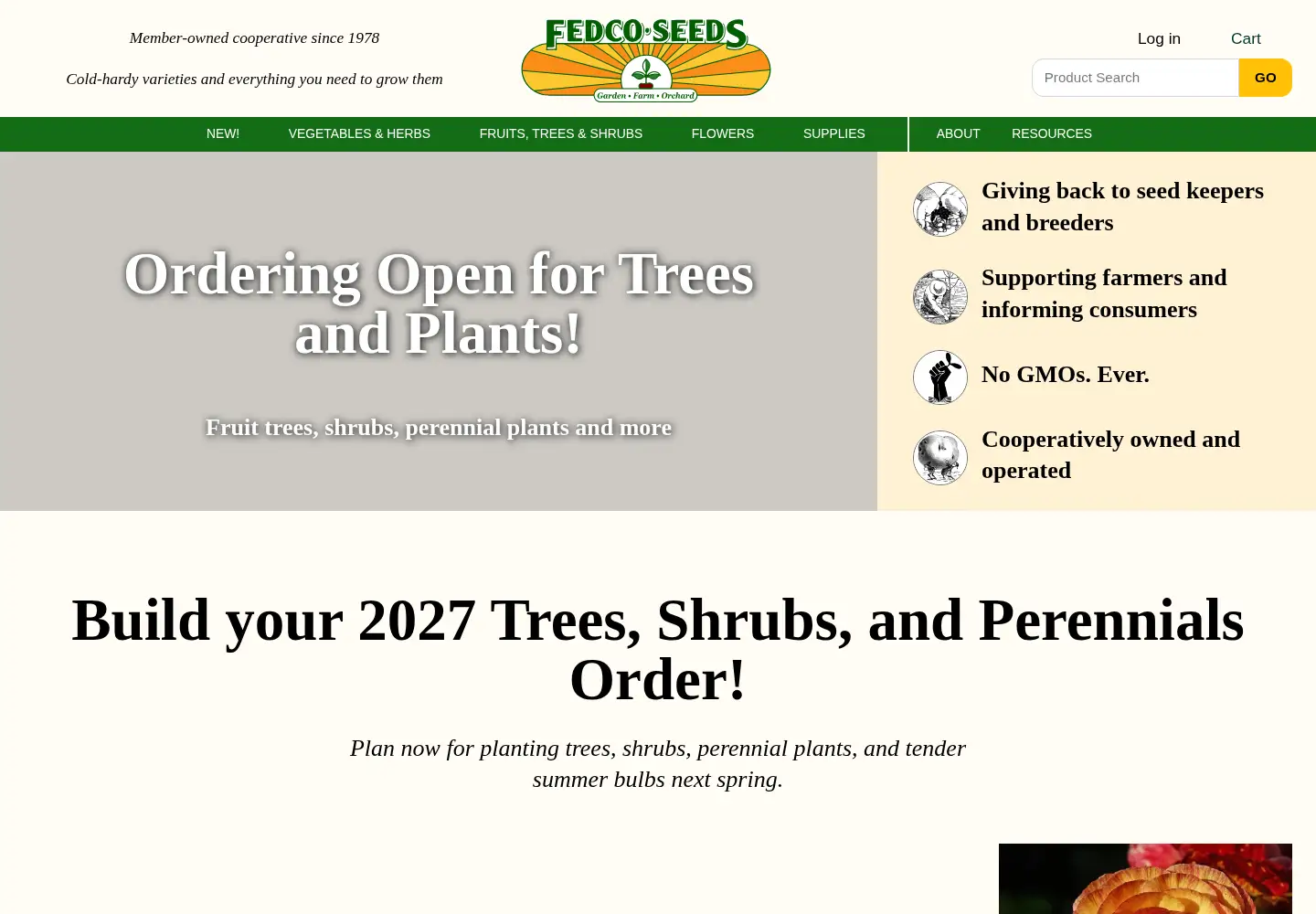 Screenshot of fedcoseeds.com
