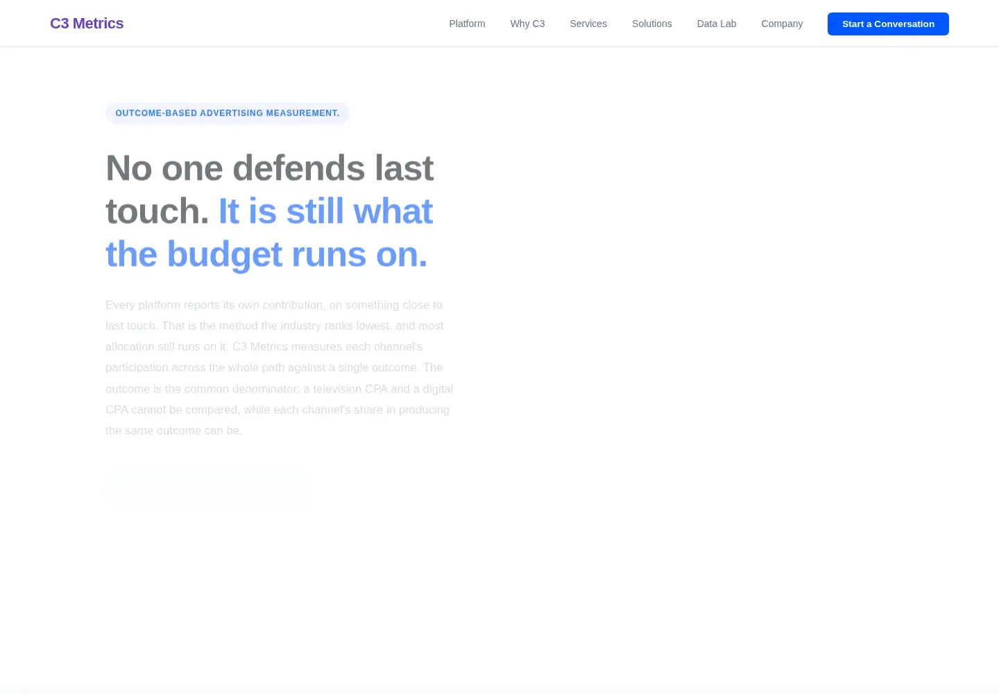 Screenshot of c3metrics.com