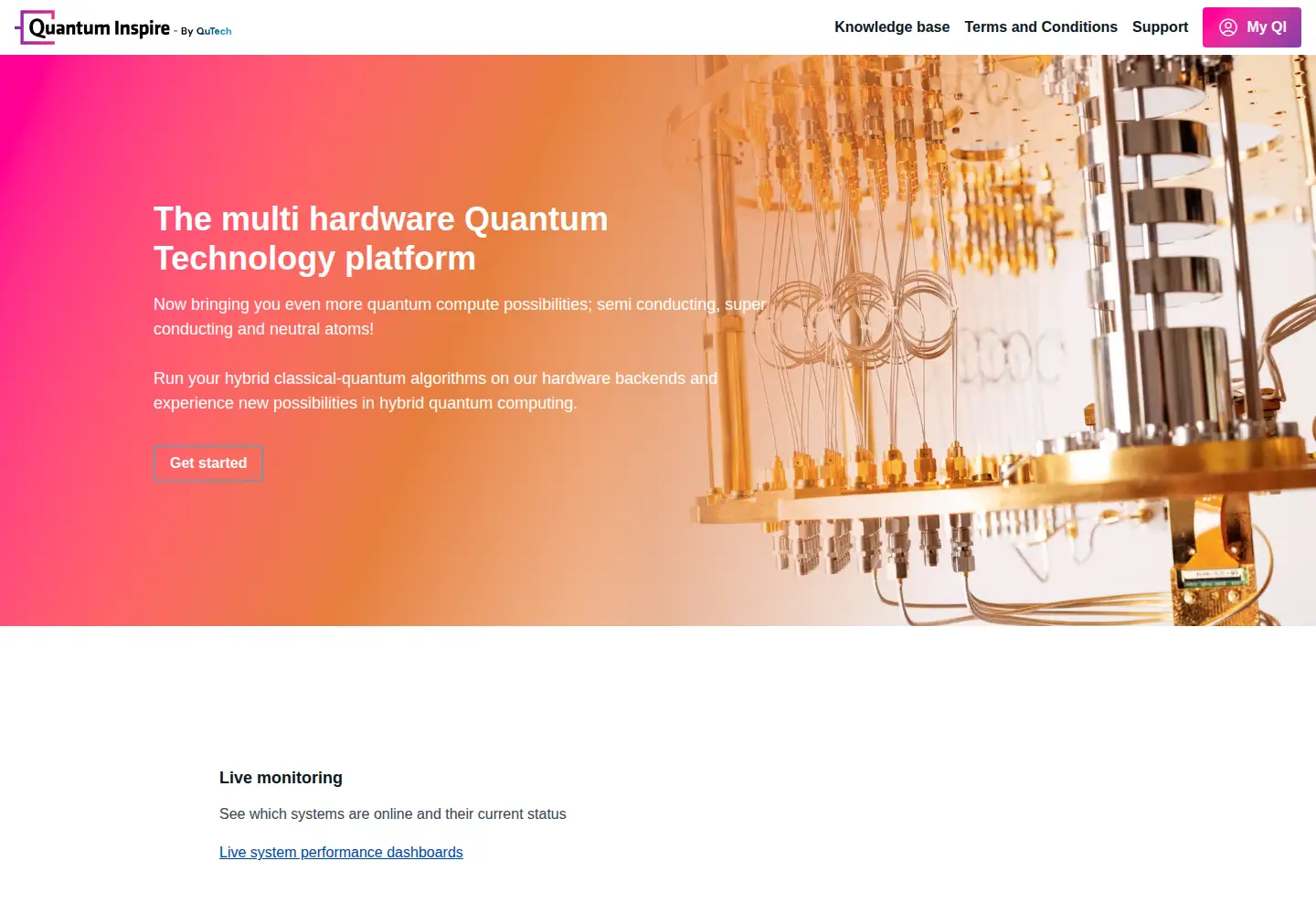 Screenshot of quantum-inspire.com