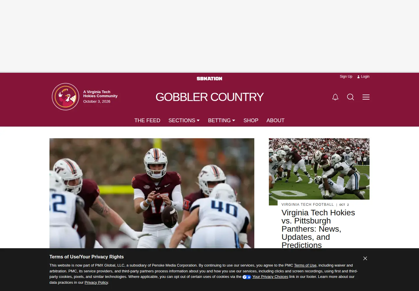Screenshot of gobblercountry.com