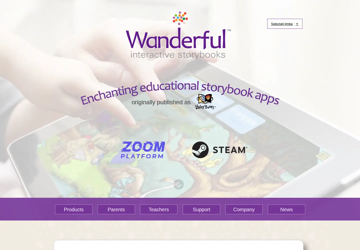 Screenshot of wanderfulstorybooks.com