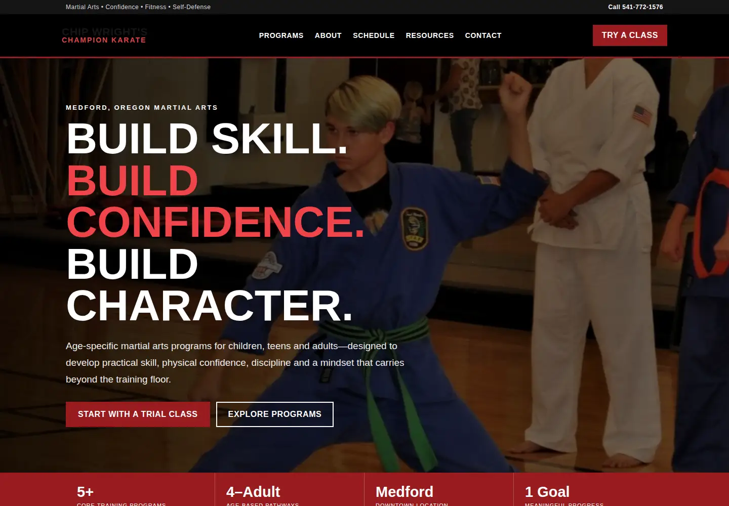 Screenshot of chipwrightkarate.com