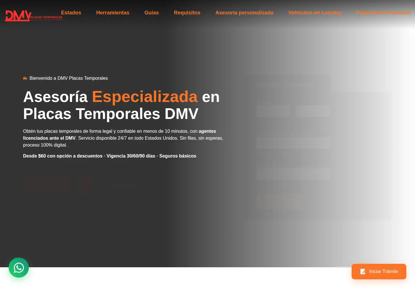 Screenshot of dmvplacastemporales.com