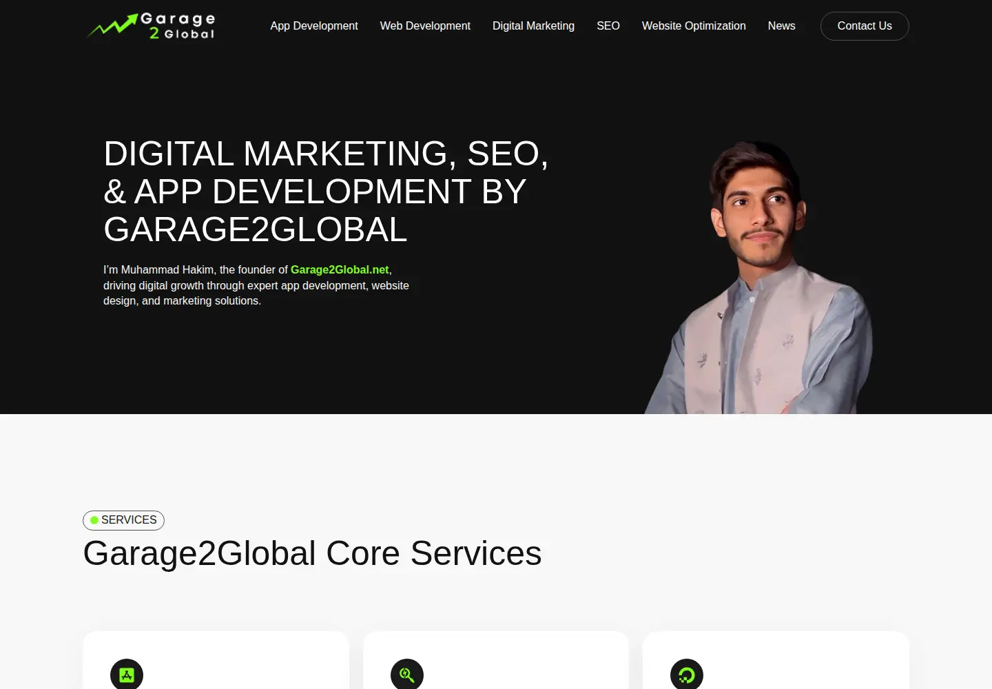 Screenshot of garage2global.net