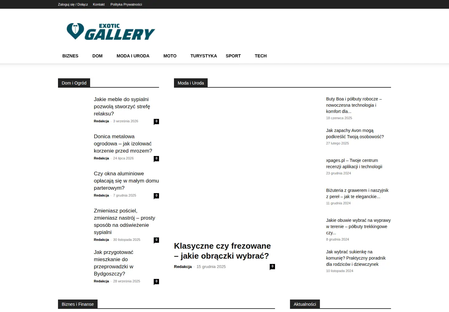 Screenshot of exotic-gallery.pl