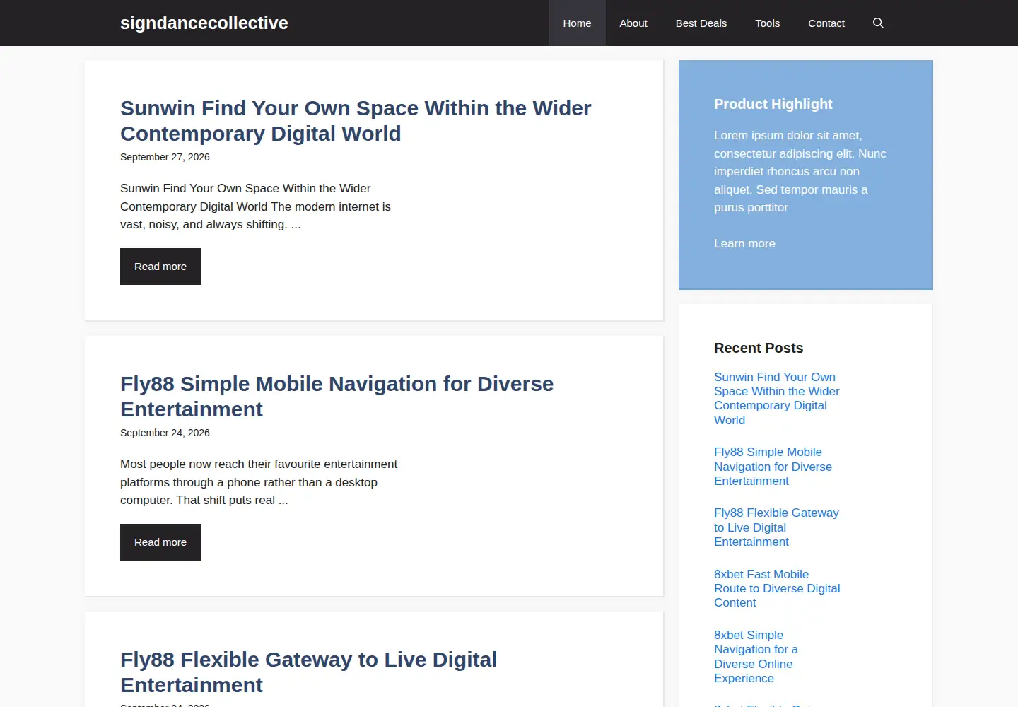 Screenshot of signdancecollective.co.uk