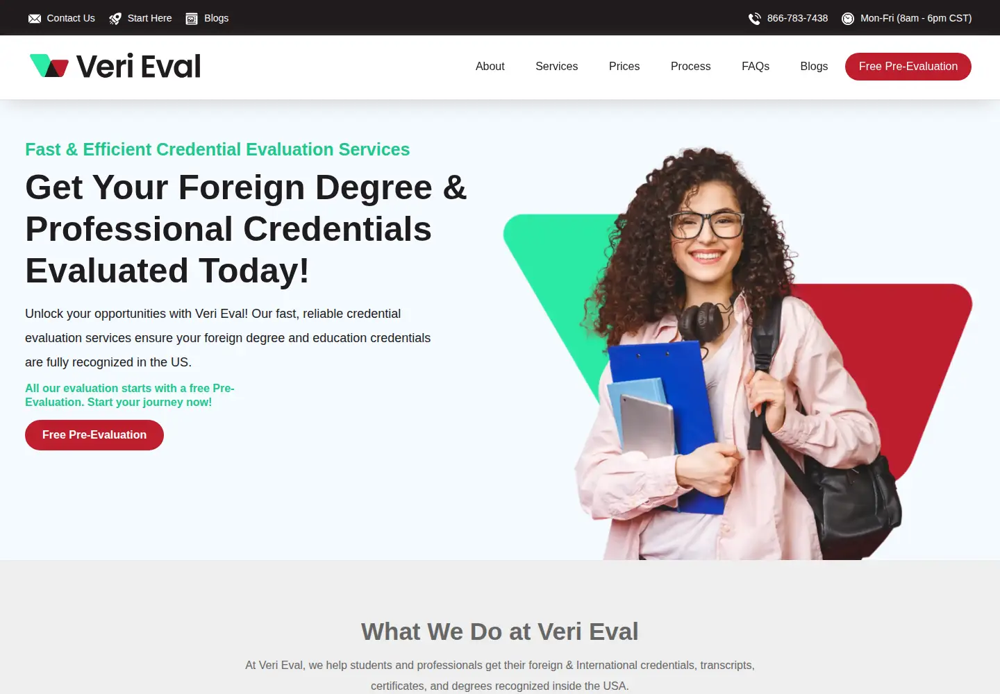 Screenshot of verieval.com