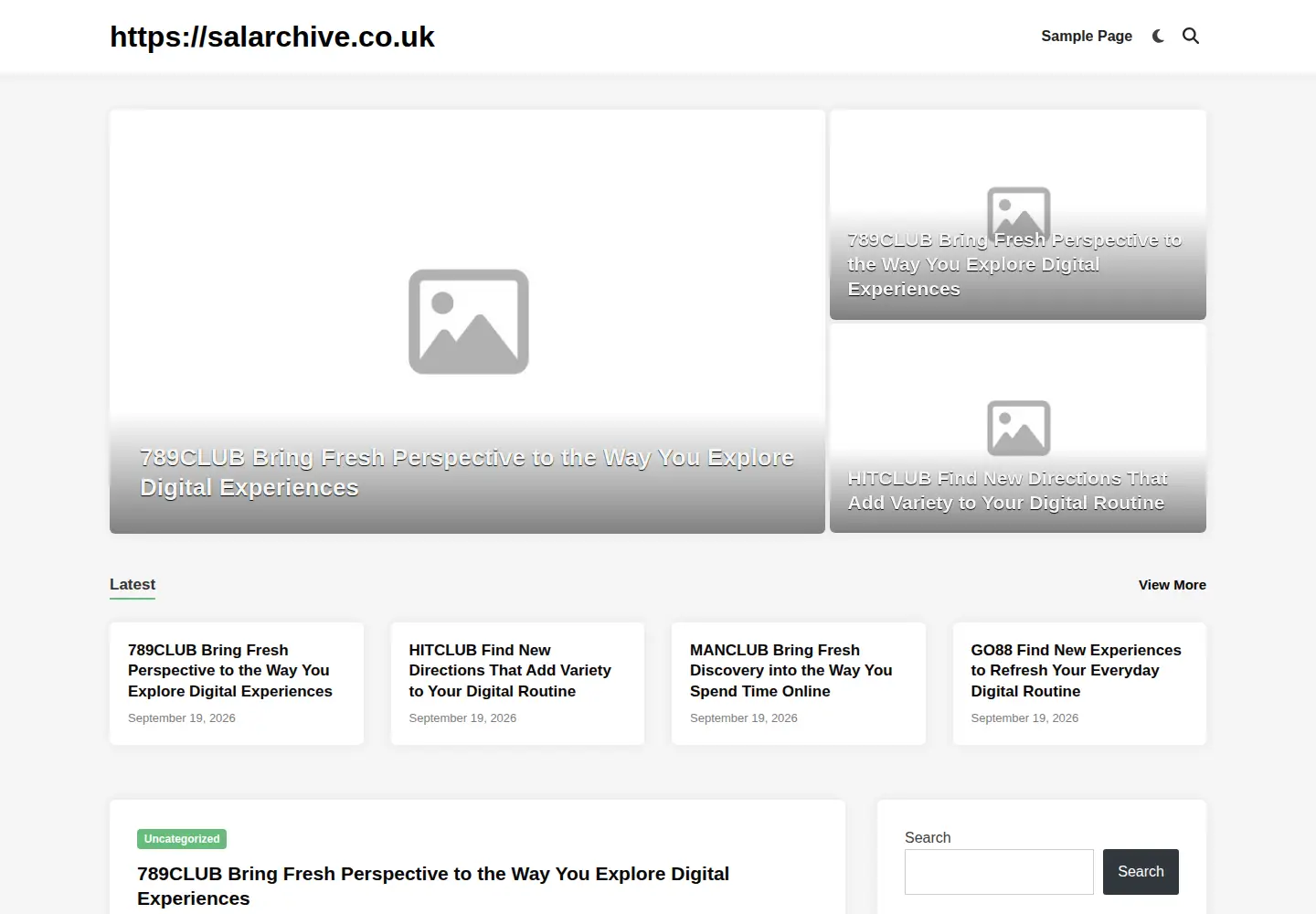Screenshot of salarchive.co.uk