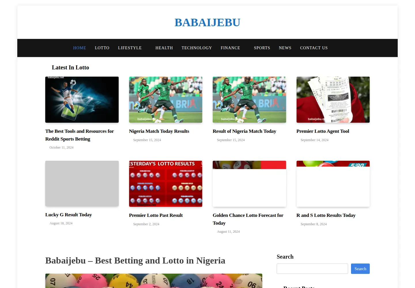 Screenshot of babaijebu.net