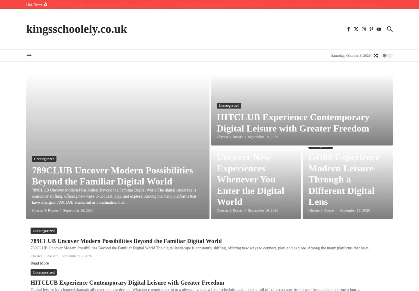 Screenshot of kingsschoolely.co.uk