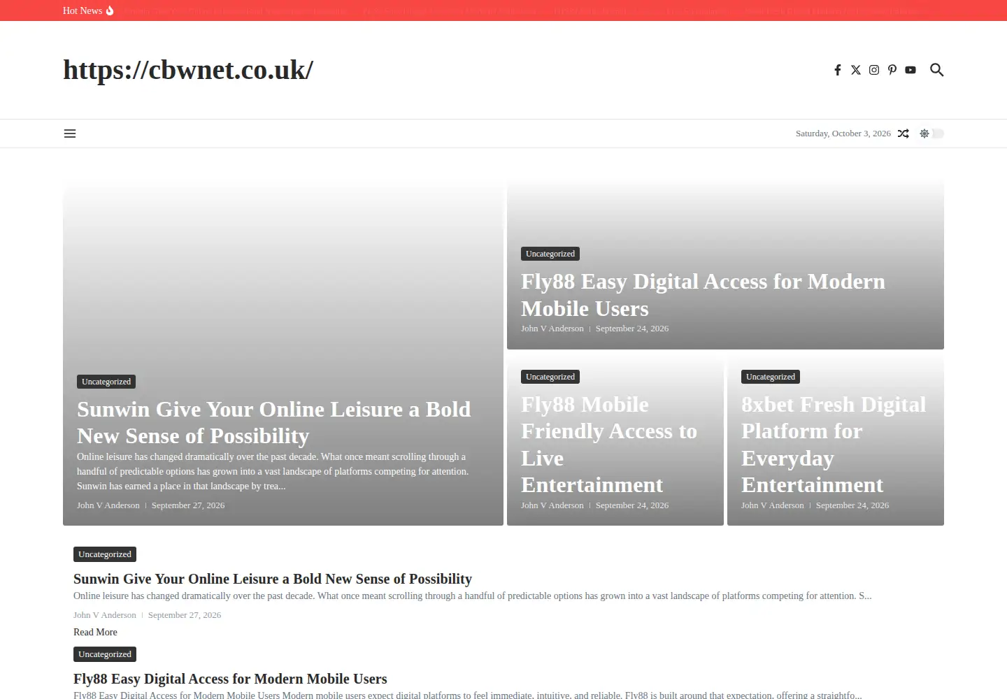 Screenshot of cbwnet.co.uk