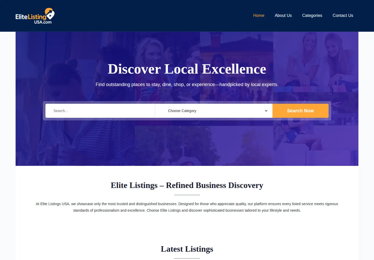 Screenshot of elitelistingsusa.com
