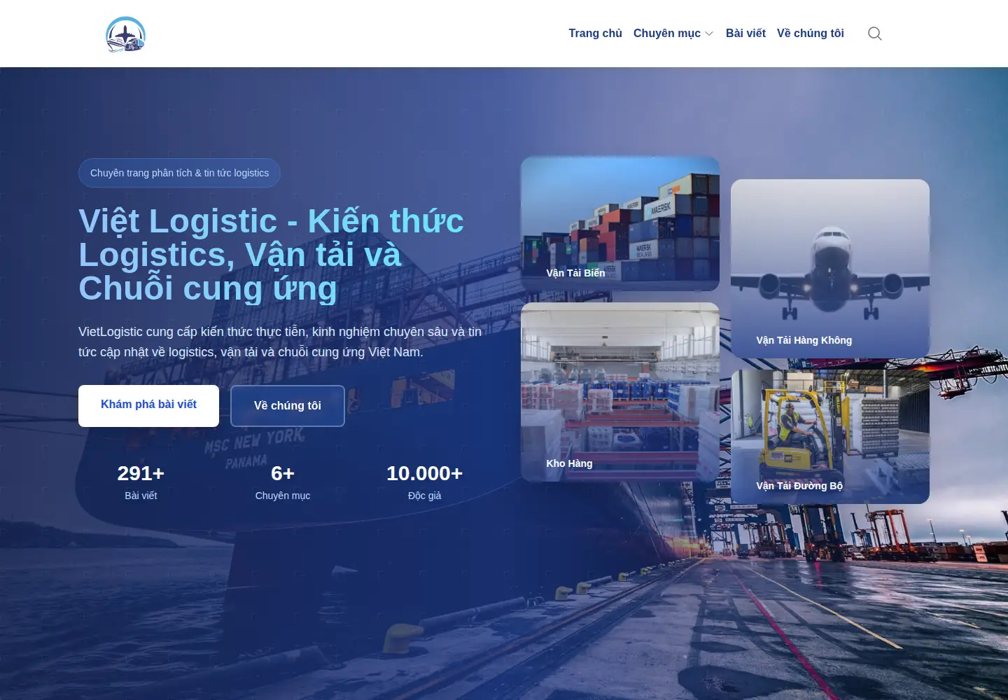 Screenshot of vietlogistic.com