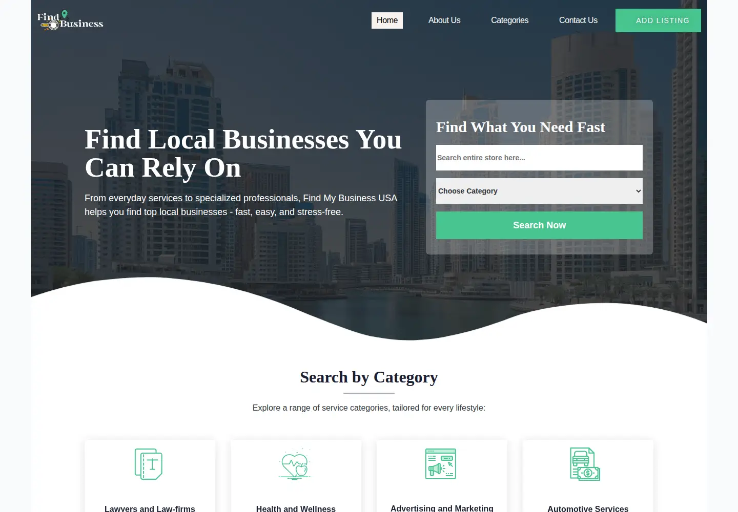 Screenshot of findmybusinessusa.org
