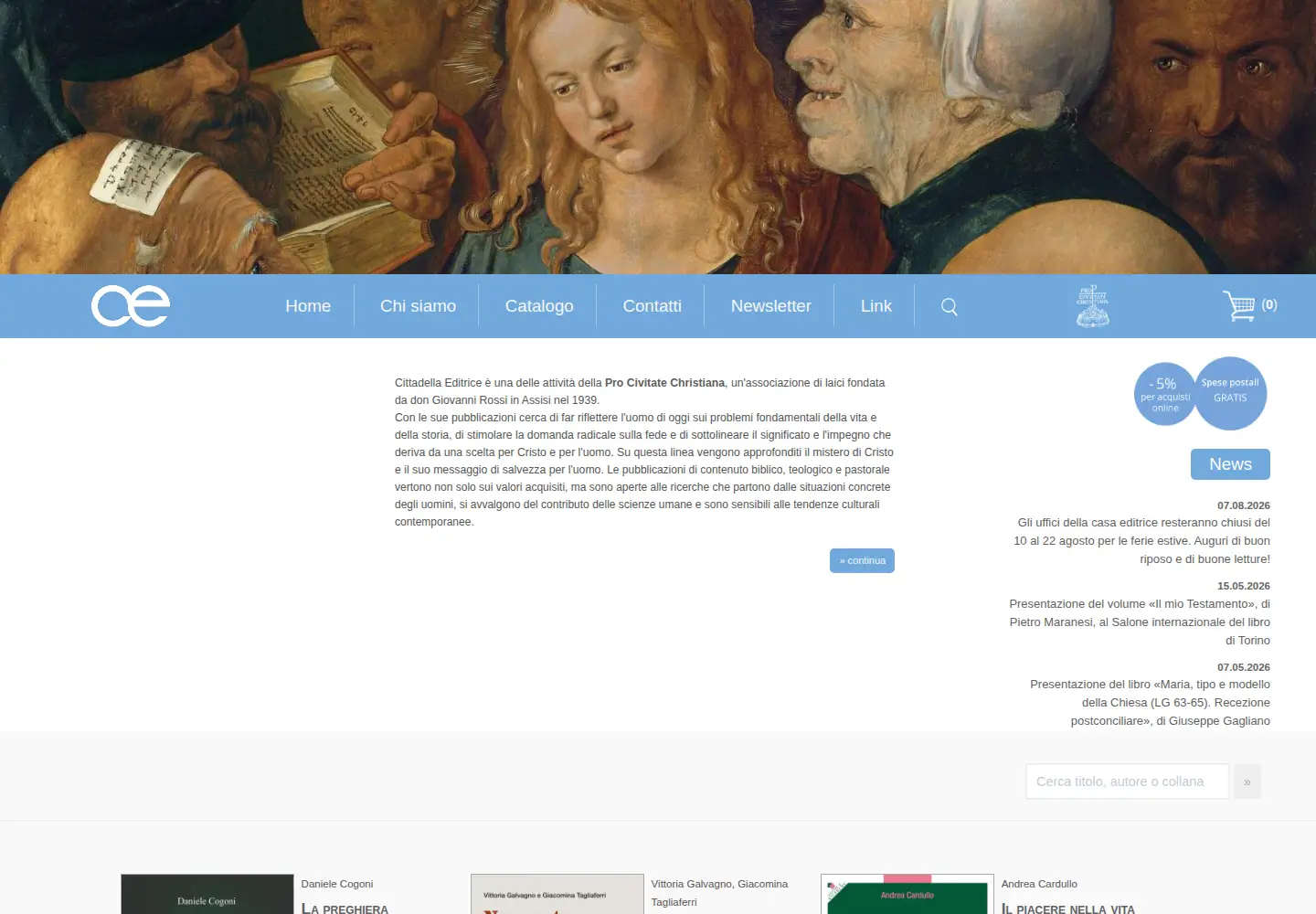 Screenshot of cittadellaeditrice.com