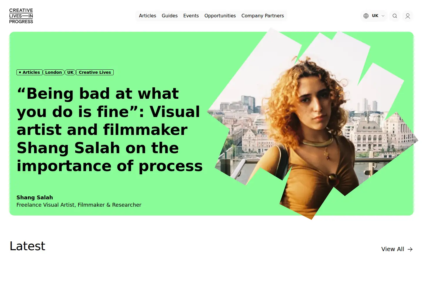 Screenshot of creativelivesinprogress.com
