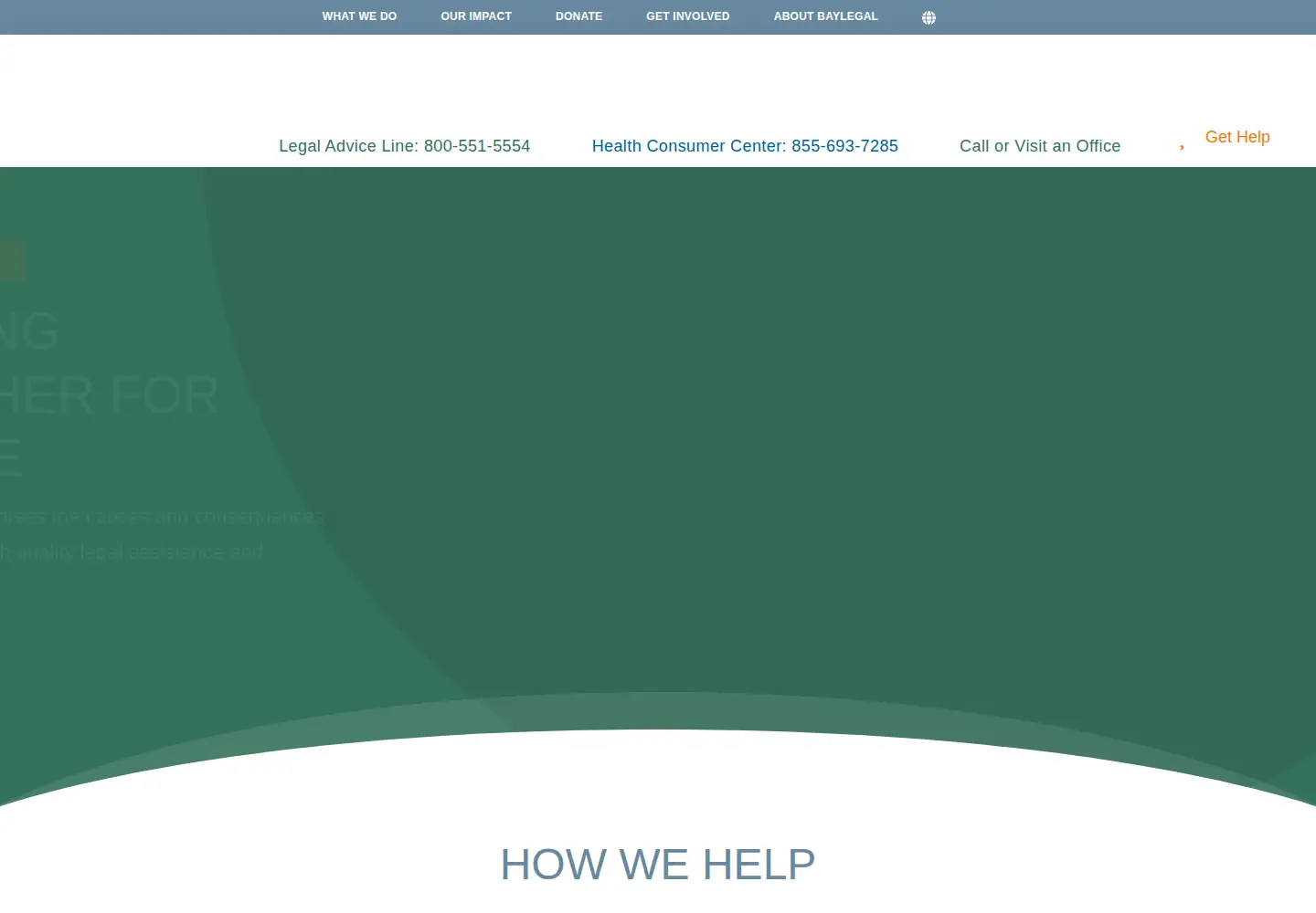 Screenshot of baylegal.org