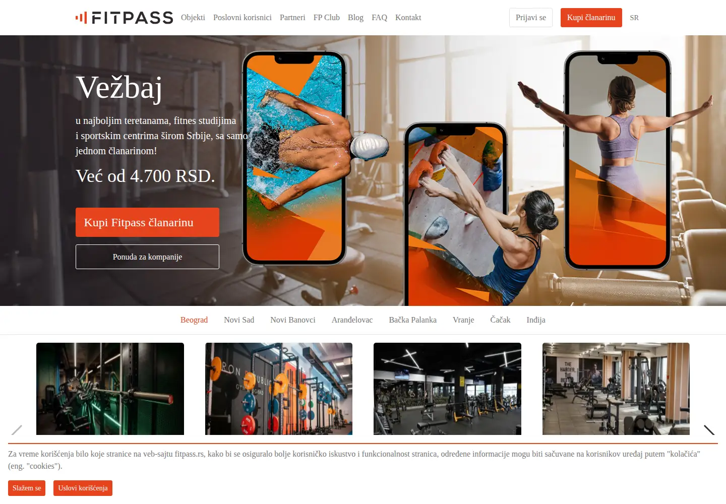 Screenshot of fitpass.rs