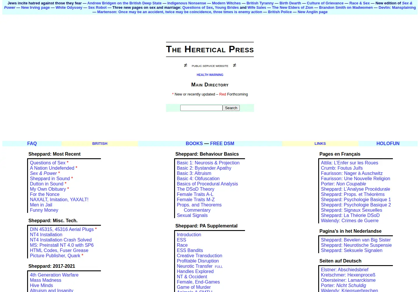 Screenshot of heretical.com