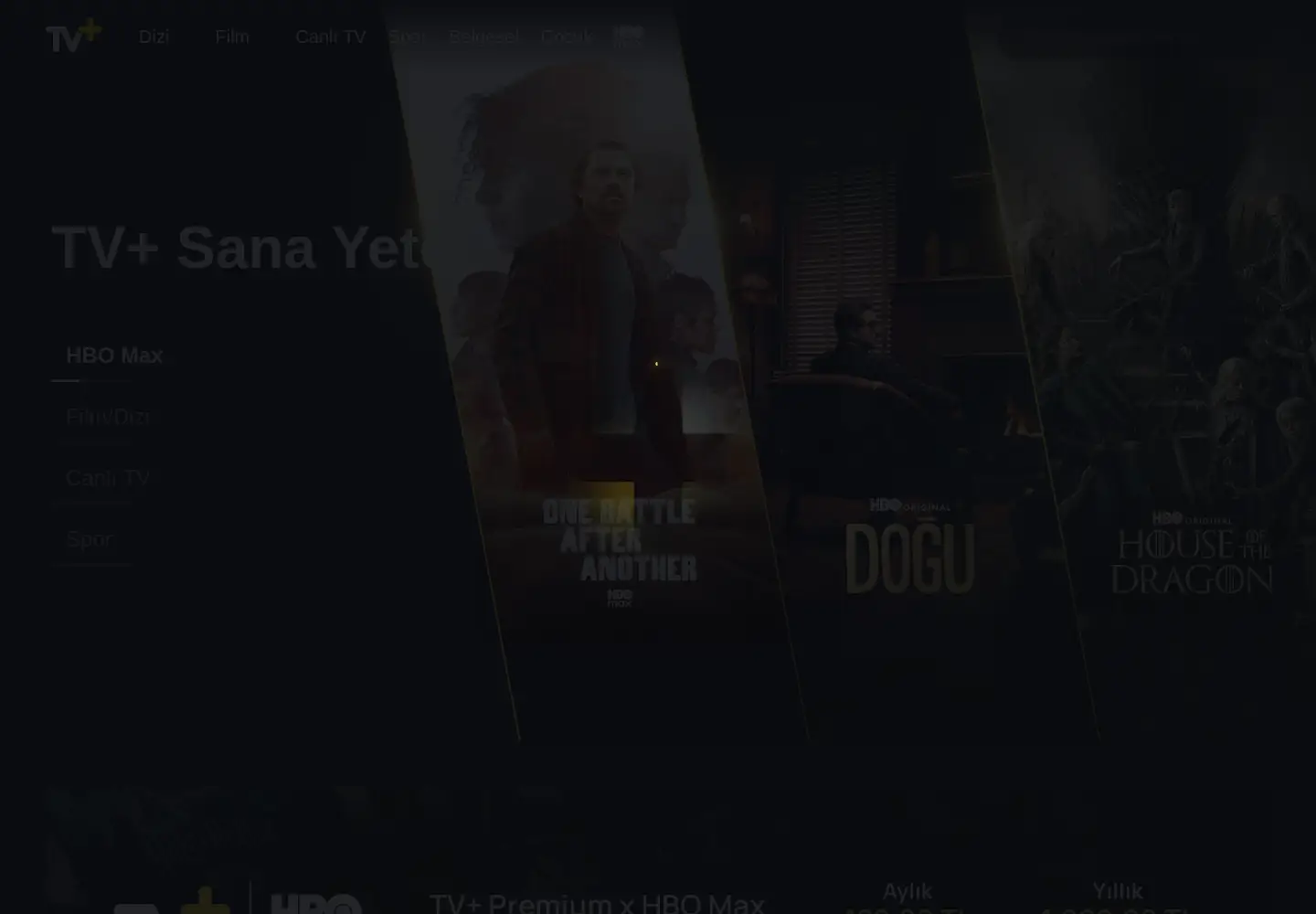 Screenshot of tvplus.com.tr