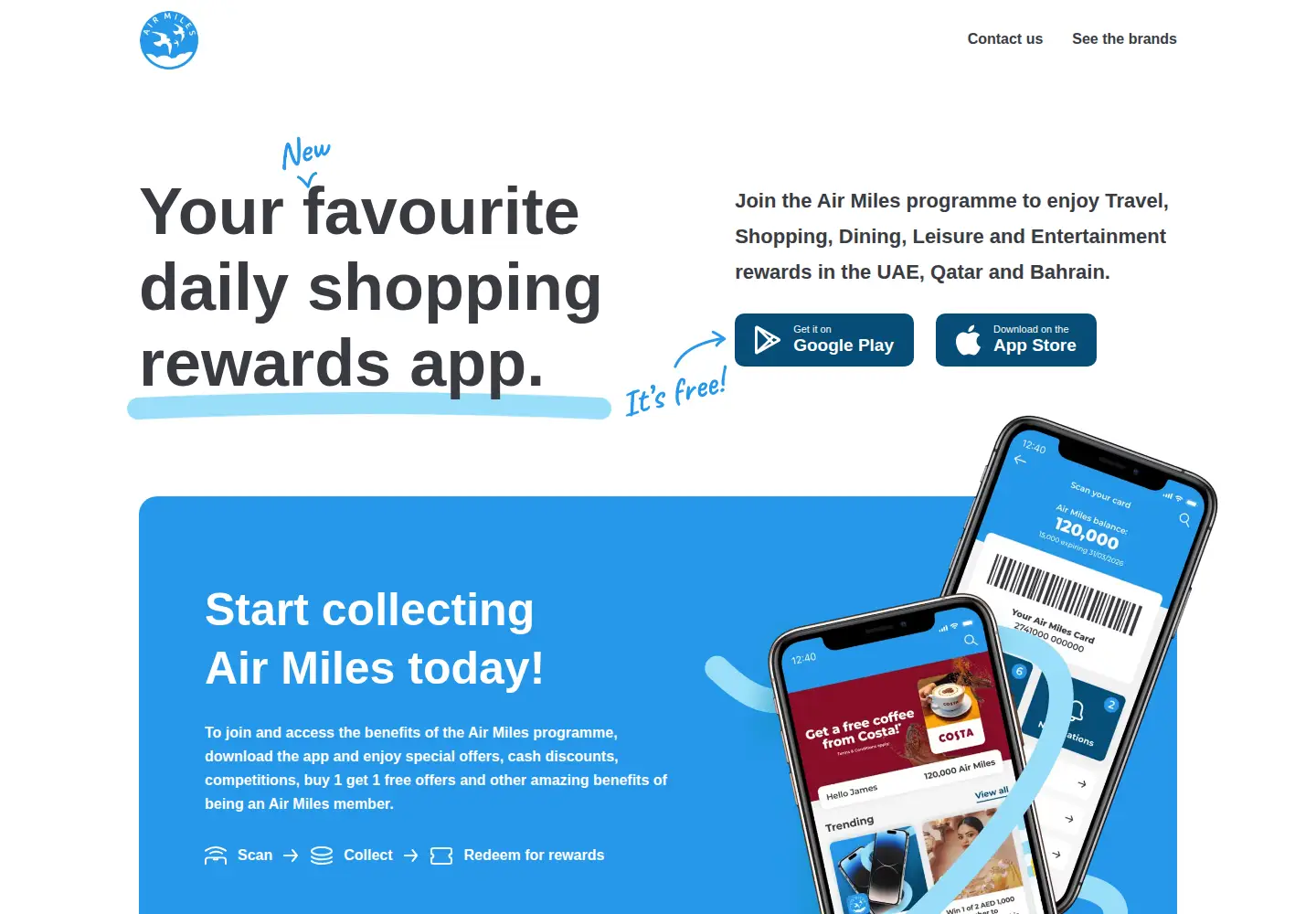 Screenshot of airmilesme.com