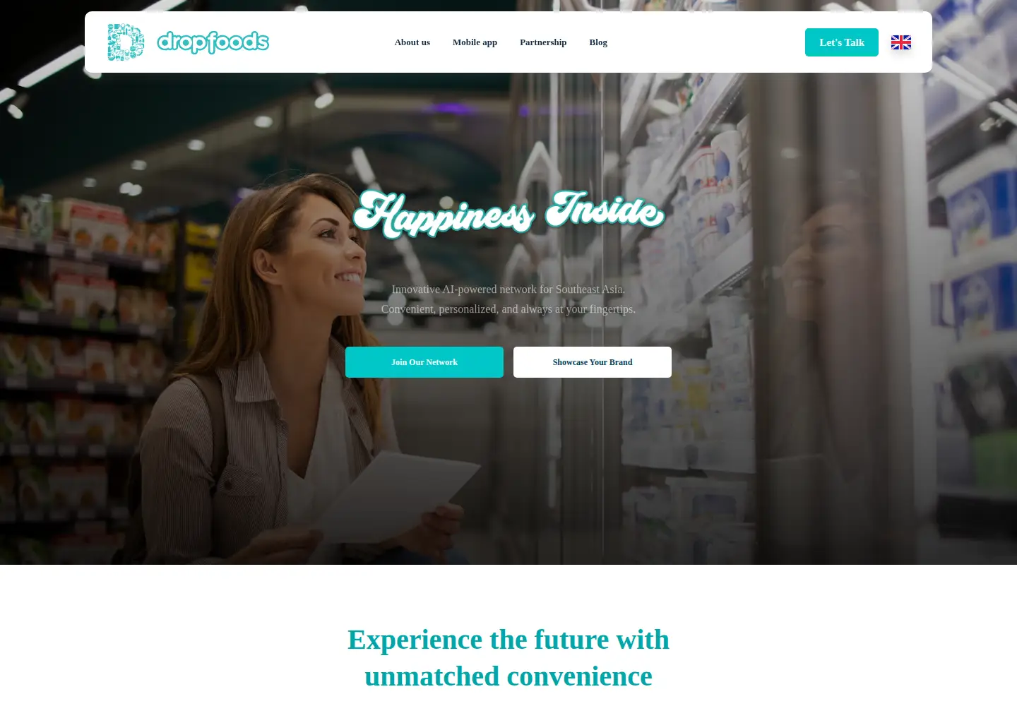 Screenshot of dropfoods.com
