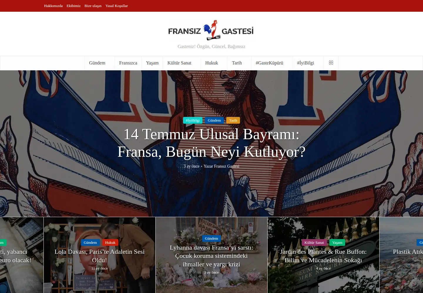 Screenshot of fransizgastesi.com