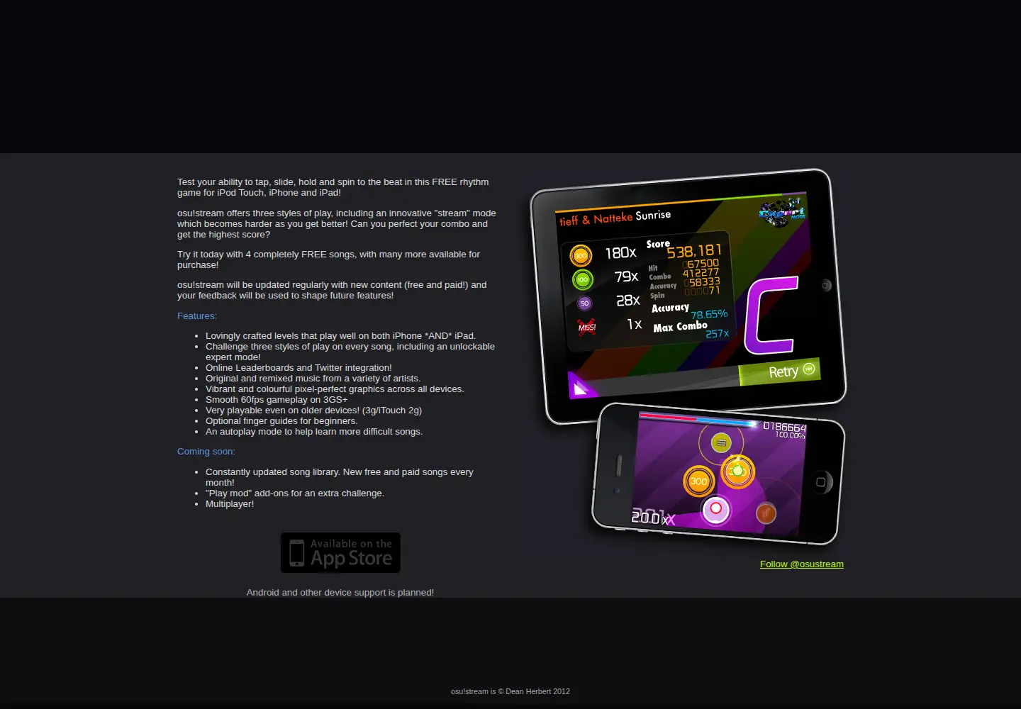 Screenshot of osustream.com