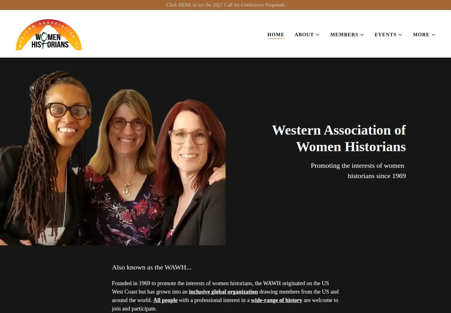 Captured homepage of wawh.org in the current scan